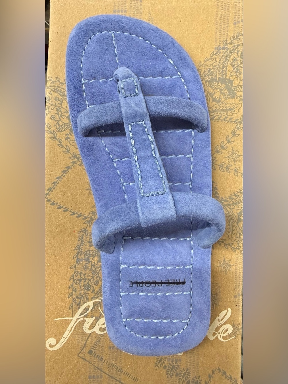 Free People Hadden Lapis Blue Suede Strappy Sandal
